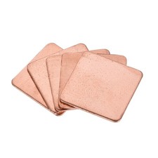 Flat IC Chipset Thermal Copper Heatsink for CPU GPU  20 x 20 x 0.8mm 5pcs picture