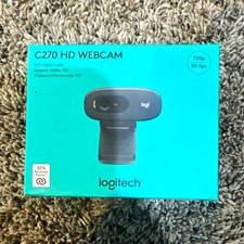 Logitech C270 3.0MP Webcam - Black: Built-In Microphone, USB-A Connection, HD Re picture