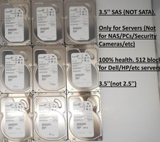 Lot of 10 Seagate 1TB 7.2K SAS 3.5