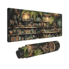 31.5x11.8 Inch XL Extended Mystical Green Tree House Gaming Mouse Pad Desk Mat picture