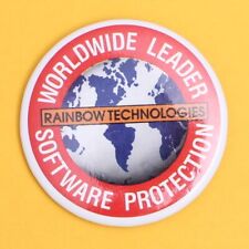 Retro Vintage Computing Rainbow Technologies Software Badge Lapel Pin 90’s picture
