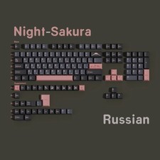 Jaycomia NightSakura Cherry PBT Keycaps Set for MX Switch Keyboard ISO picture