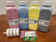(200g x 4) Toner Refill for Samsung 604L ProXpress C4012ND C4062FX + 4 Chip (XAA picture