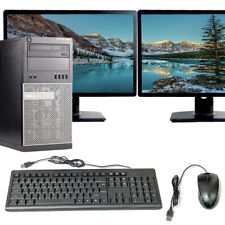 Dell Tower Desktop Computer i7 16GB 2TB HD or SSD Wi-Fi Windows 10 Pro 24