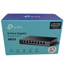 TP-Link TL-SG608 Black 8 Port Gigabit Portable Desktop Ethernet Switch 1000 Mbps picture