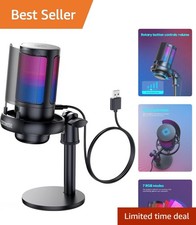 RGB-Enhanced Gaming Microphone with Detachable Pop Filter & Easy Plug and Play picture