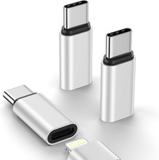 3 Pack USB C to Lightning Adapter for iPhone Fast Charging Data Sync Compatible picture
