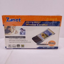 Zonet 802.11g MIMO Wireless CardBus PCI Adapter 54Mbps ZEW1530 New and Sealed  picture