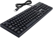 Manhattan Wired USB Keyboard, 104-Key Black, 4.5ft Cable, Windows PC Laptop picture