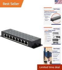 8-Port Passive PoE Midspan Injector, 48V 120W - Consistent Power for Networks picture