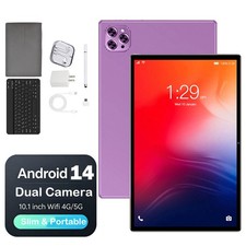 Wifi 4G/5G Tablet 12GB RAM+256GB 10 inch HD Screen Android 14 PAD Keyboard Set picture