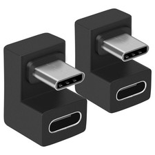 USB C 180 Degree Angled Adapter, U Shape USB C 3.1 Male to Female Type-C Angled picture