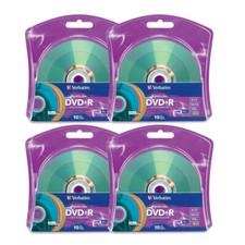Verbatim LightScribe DVD+R 40pk Assorted Colors - Laser Etch Prints To Disc picture