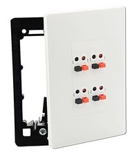 DIYTECH Premium 4 Speaker Wall Plate, Supports 4 Speaker Configurations, Scre... picture