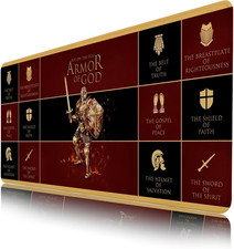 Christian Mouse Pad,Jesus XXL Gaming Mouse Pads,Inspirational Armor of God Mo... picture