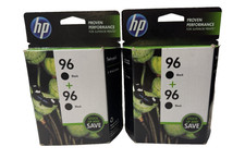 HP 96 Black Ink Cartridges 2x Twin Pack C9348FN Genuine Expired April 2016 New picture