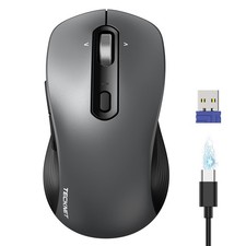 TECKNET TK-MS028 Wireless Bluetooth Mouse 4-Way Scroll Wheel Grey New picture