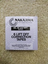 Nakajima AX AE and WPT SERIES 6 LIFT OFF CORRECTION TAPES picture
