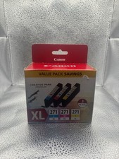 Canon CLI-271XL Ink Cartridges Cyan Magenta Yellow 3-Pack High-Yield picture