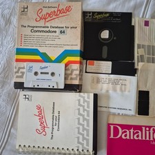 VTG Superbase Commodore 64 Software Boxed Complete Precision C64 Disk Cassette picture