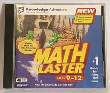 Math Blaster Ages 9-12 PC Mac CD-ROM 1998 Knowledge Adventure Complete Manual picture