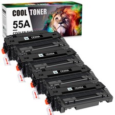 4PK Black CE255A Toner Cartridge for HP 55A Laserjet P3015D P3015DN P3015 P3015X picture