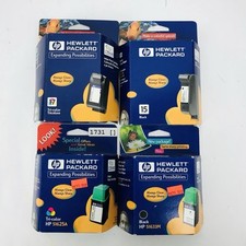 Lot of 4 HP Printer Black Tri Color Ink Cartridge HP 51633M HP51625A Expired picture