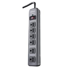 Southwire Woods Metal Surge Protector - 6 Outlets - One Size, Dark Gray picture