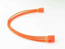 Mod Smart Kobra Cable 4pin Molex EZ Pinch Molex Extension 24 Inch UV Orange picture