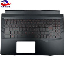 New MSI GL66 MS-1581 1582 1583 11UE Palmrest Keyboard Red Backlit 307581C221 US picture