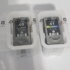 Canon PG-40 Black + CL-41 Color Ink Cartridge Genuine New Sealed Set Of 2 picture