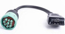 Type 2 Green J1939 9pin Female to OBD2 Female Cable picture