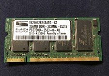 256 MB DDR-RAM 200-pin SO-DIMM PC-2700S  'ProMOS V826632B24SATG-C0' picture