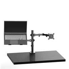 Monitor and Laptop Mount, Monitor Arm with Vented Tray for 13