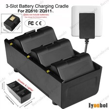 3-Slot Thickened Battery Charging Cradle + Adapter Supply for Zebra ZQ510 ZQ511 picture