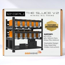 AAAwave The Sluice V2 12GPU Open Frame Mining Rig Frame Chassis picture