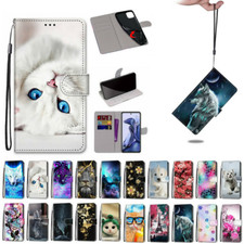 Printed Cat Wolf Skull Girl Wallet Cover Case For S26 S25 S22 S21 S24 S23 Ultra picture
