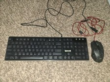 Red Dragon Wired Gaming Keyboard & Mouse Model S107 RGB Backlit USB Black picture