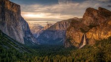 Landscape nature canyon valley cliff mountains forest Custom Gaming Mat Desk picture