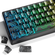 XVX Black PCBVision Shine Through Keycaps OEM Profile Side Printed Set picture