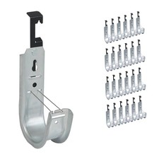 2-Inch Batwing J Hook Cable Management Retainer Clip, 25 Count Steel picture