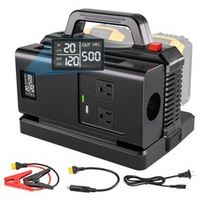 Adisipsoarin 500W Pure Sine Wave Power Inverter for DeWalt 20V Battery, 2-Por... picture