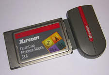 Xircom PCMCIA Ethernet LAN+Modem PC Card CEM33 with Minidock Dongle picture