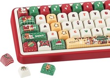 Timseker Christmas-Themed FOA Profile PBT Dye-Sublimated 130 Keycap Set picture