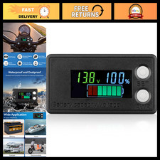 Waterproof Battery Monitor 12V-72V, LCD Display Capacity Tester for Car RV Marin picture