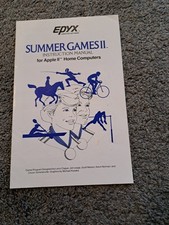 Epyx Summer Games II Instruction Manual Apple II Home Computers picture