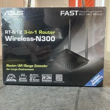 ASUS RT-N12 Wireless-N300 Router AP Range Extender 3-in-1 - NEW Sealed Box picture