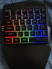 BUGHA ONE-HANDED LED GAMING KEYBOARD FOR PC MULTI LIGHT MODES  picture