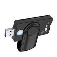 USB 3.0 Memory Smart Card Reader For DOD Military CAC Common ID Bank TF SD SIM picture