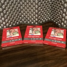 NEW Canon Photo Paper Plus Glossy II 4x6 PP-201 LOT of 3 Packs 100 Sheets Each picture